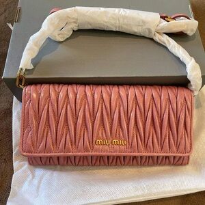 Miu Miu Pink Quilted Women's Bag